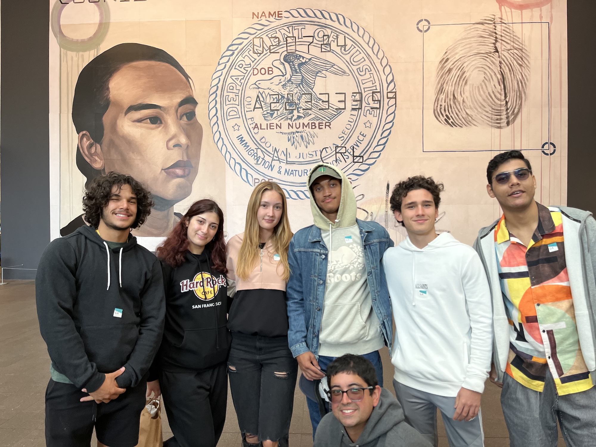 Group of Pre Cal Academy Students on museum trip